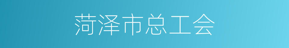 菏泽市总工会的同义词