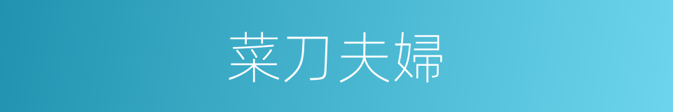 菜刀夫婦的同義詞