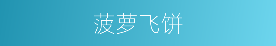 菠萝飞饼的同义词