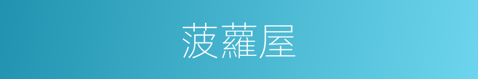 菠蘿屋的同義詞