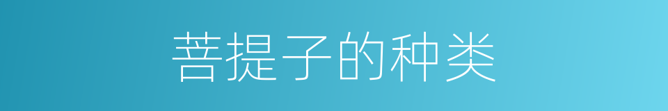 菩提子的种类的同义词