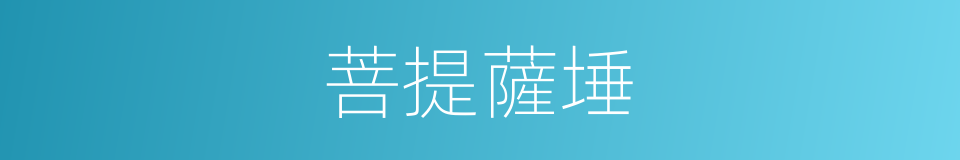 菩提薩埵的同義詞