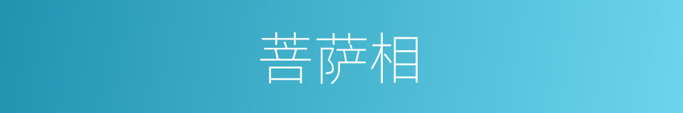 菩萨相的同义词