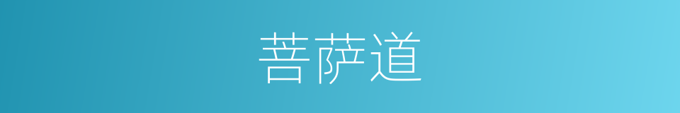 菩萨道的同义词