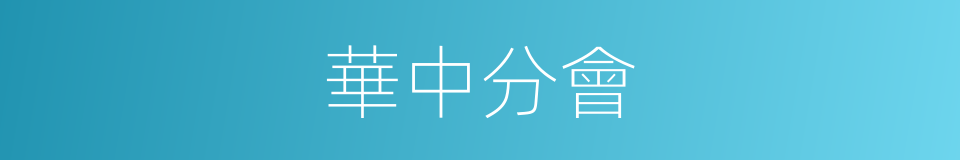 華中分會的同義詞