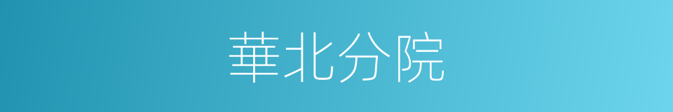 華北分院的同義詞