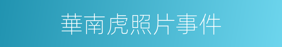 華南虎照片事件的同義詞