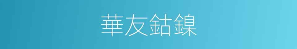 華友鈷鎳的同義詞