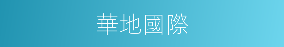 華地國際的同義詞