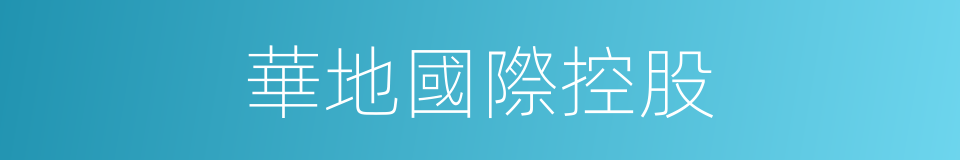 華地國際控股的同義詞
