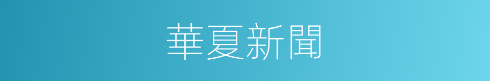 華夏新聞的同義詞