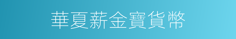 華夏薪金寶貨幣的同義詞