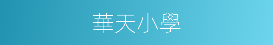 華天小學的同義詞