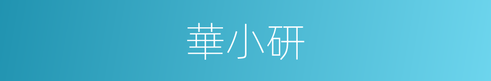 華小研的同義詞