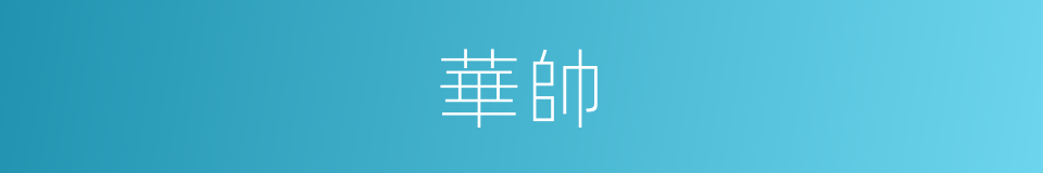 華帥的同義詞