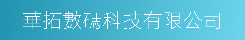 華拓數碼科技有限公司的同義詞