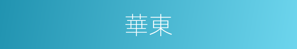 華東的意思