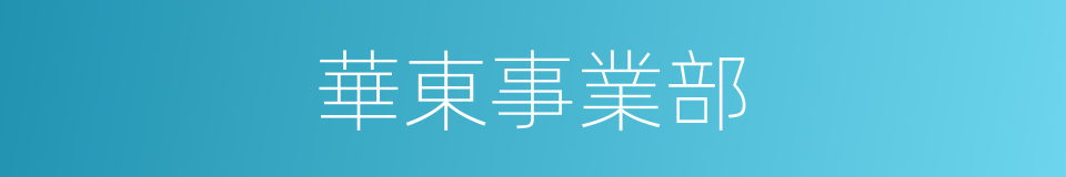 華東事業部的同義詞