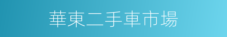 華東二手車市場的同義詞