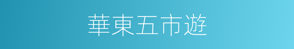 華東五市遊的同義詞