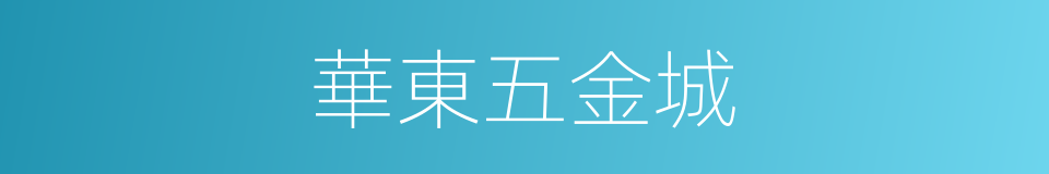 華東五金城的同義詞