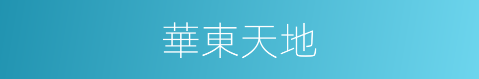 華東天地的同義詞