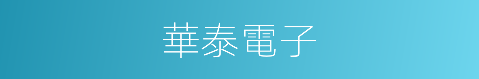 華泰電子的同義詞