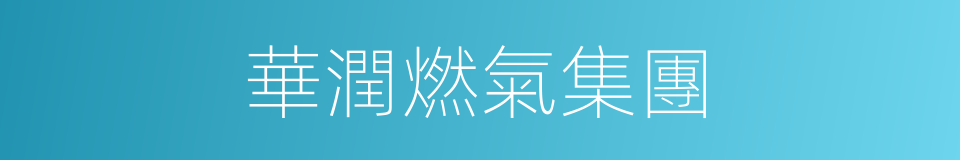 華潤燃氣集團的同義詞