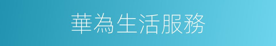 華為生活服務的同義詞