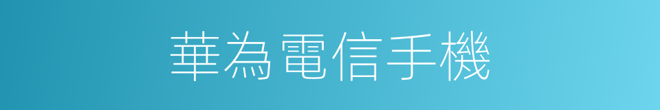 華為電信手機的同義詞