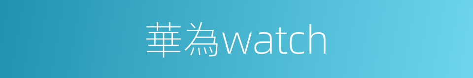 華為watch的同義詞