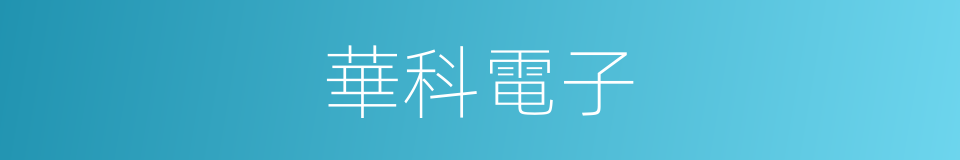 華科電子的同義詞