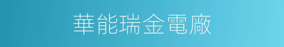 華能瑞金電廠的同義詞