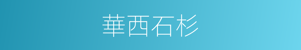 華西石杉的同義詞