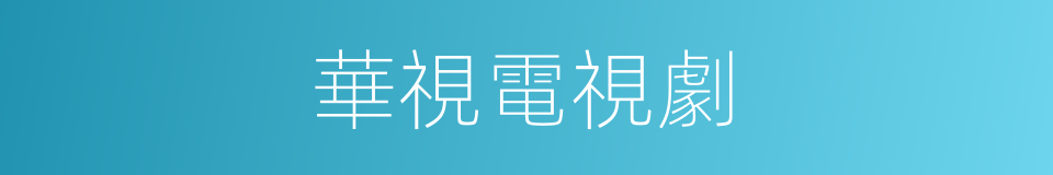 華視電視劇的同義詞