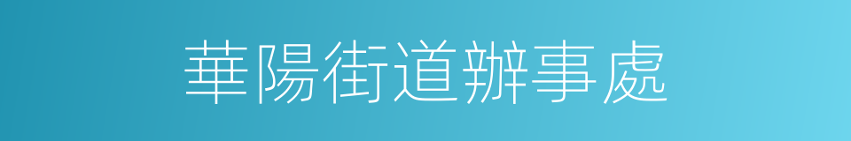 華陽街道辦事處的同義詞