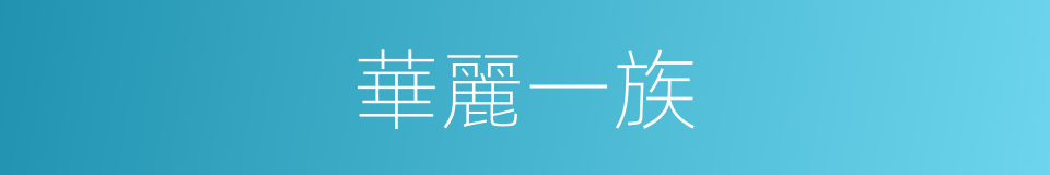 華麗一族的同義詞
