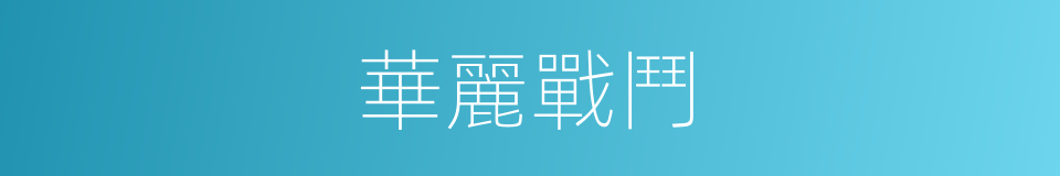 華麗戰鬥的同義詞