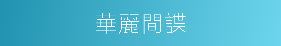 華麗間諜的同義詞