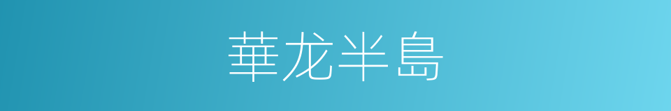 華龙半島的同義詞
