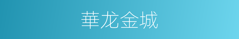 華龙金城的同義詞