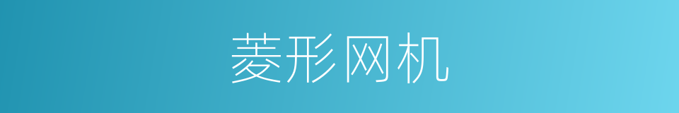 菱形网机的同义词