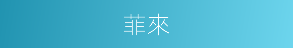 菲來的同義詞