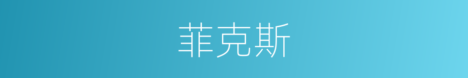 菲克斯的同义词