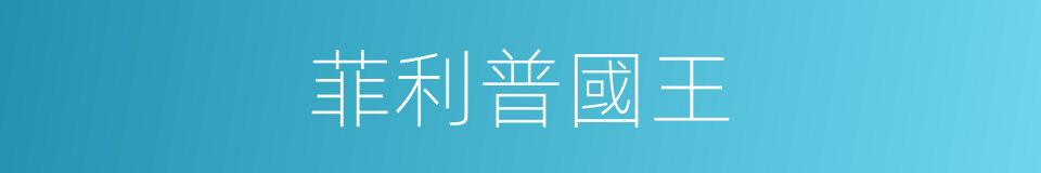 菲利普國王的同義詞