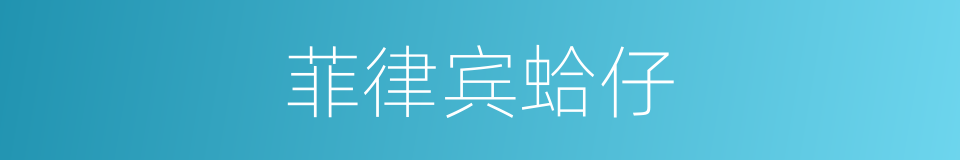 菲律宾蛤仔的同义词