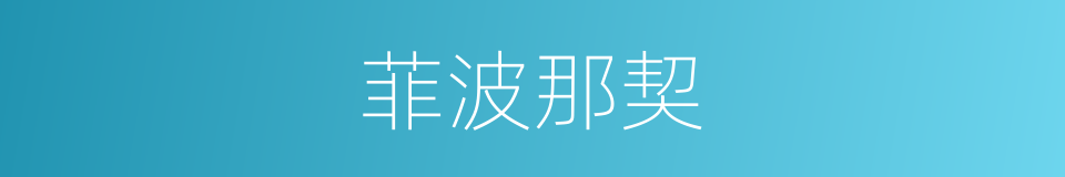 菲波那契的同义词