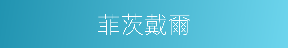 菲茨戴爾的同義詞