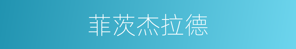 菲茨杰拉德的同义词