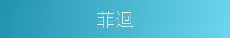 菲迴的同義詞
